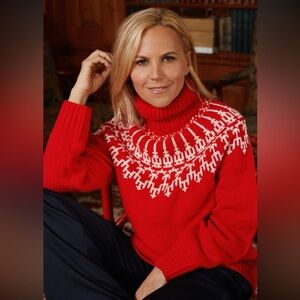 ISO (not for sale) Tory Burch Sport fair isle merino wool sweater - size large